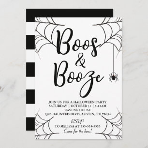 Boos & Booze Halloween Invitation
