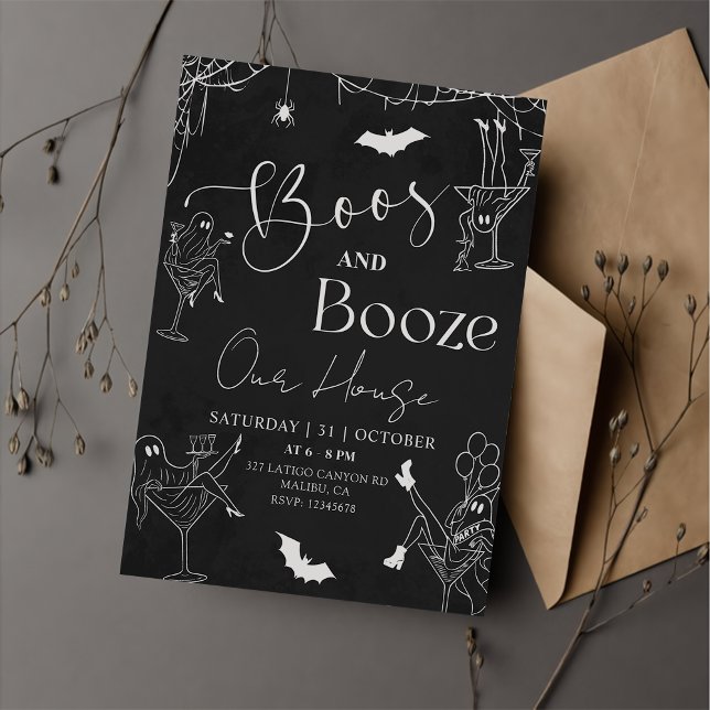 Boos & Booze Halloween Party Invitation (Creator Uploaded)
