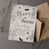 Boos & Booze Halloween Party Invitation