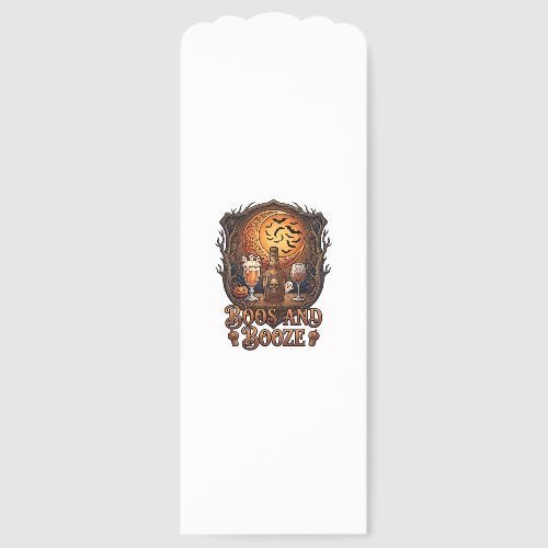 Boos Booze Halloween Skull Bottle Beer Wine Bats M Bookmarks