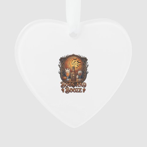 Boos Booze Halloween Skull Bottle Beer Wine Bats M Ornament