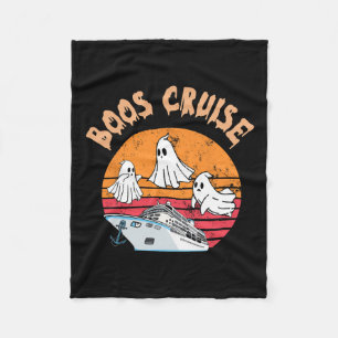 Boos Cruise Trip Funny Halloween Costumes Matching Fleece Blanket