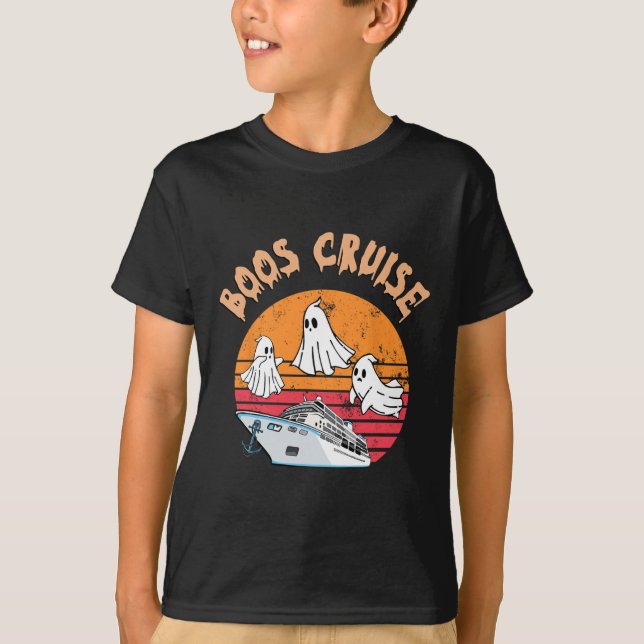 Boos Cruise Trip Funny Halloween Costumes Matching T-Shirt (Front)