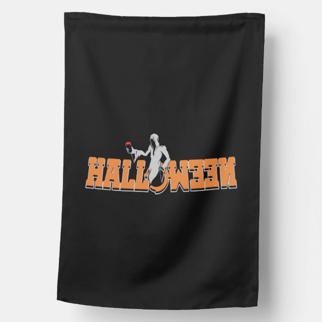boos halloween house flag (Front)