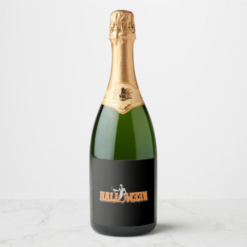 boos halloween sparkling wine label