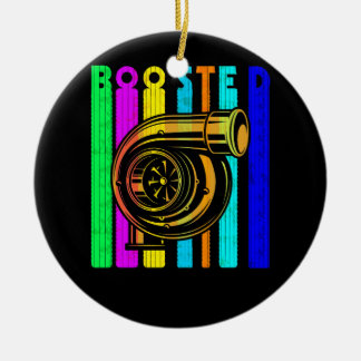 Boost Turbo Car Boosted Turbocharger Retro Race Ceramic Ornament