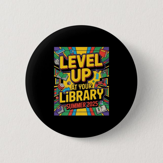 Boost Your Skills At The Library Summer 2025 Readi Button (Front)