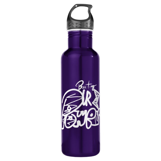 boosting your power inspirational stainless steel water bottle (Front)