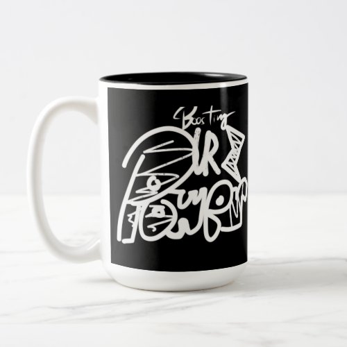 Boosting Your Power Typgraphy Two_Tone Coffee Mug