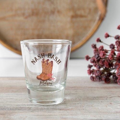 Boot Bow Cowgirl Bachelorette Party Weekend Nash Shot Glass