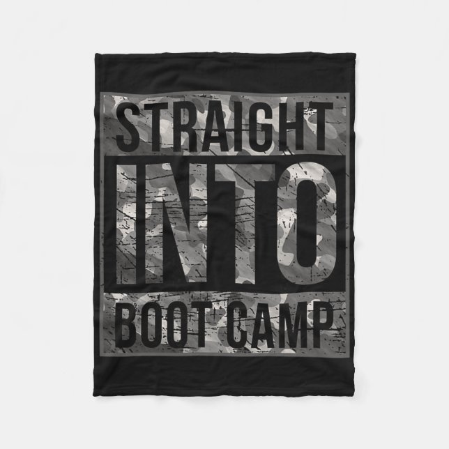 Boot Camp Basic Training Shirt For New Military Re Fleece Blanket (Front)