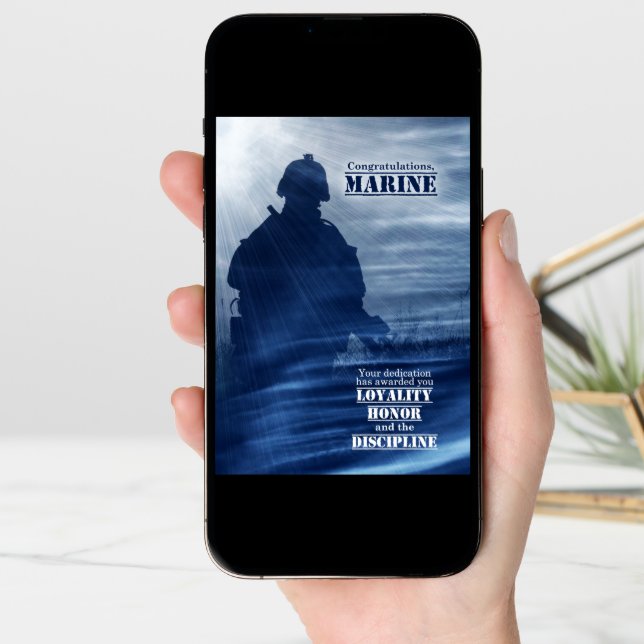 Boot Camp Graduate Stars and Stripes Soldier Card (Front Digital)