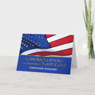 Boot Camp Graduation Congratulations-U.S.Flag Card