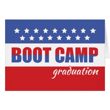 Boot Camp Graduation Congratulations with Stars Card Boot Camp Graduation Congratulations with Stars Card