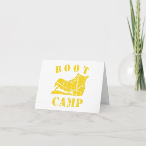 Boot Camp Military Bootcamp Fitness Workout Distre Card