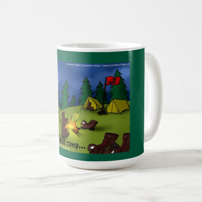 Boot Campfire Tales: A Sole-ful Retreat Coffee Mug (Front Right)