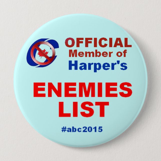Boot 'em 2015 - Anything but Conservatives Button (Front)