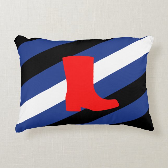 Boot Pride Flag Accent Pillow (Front)