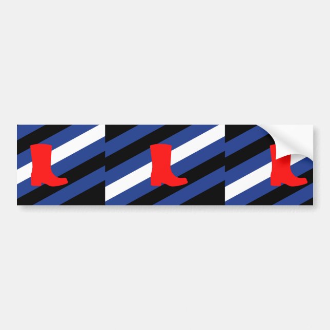 Boot Pride Flag Bumper Sticker (Front)