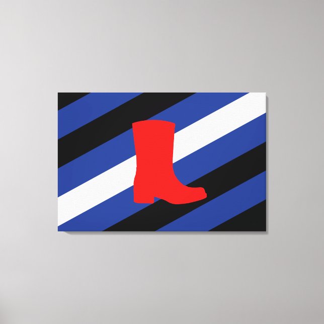 Boot Pride Flag Canvas Print (Front)