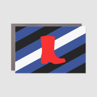Boot Pride Flag Car Magnet