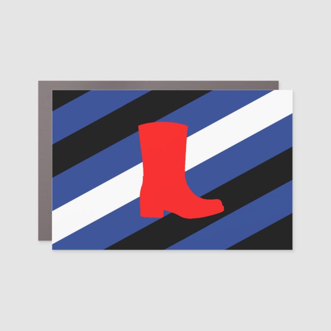 Boot Pride Flag Car Magnet (Front)