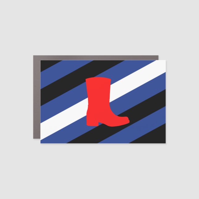 Boot Pride Flag Car Magnet (Front)