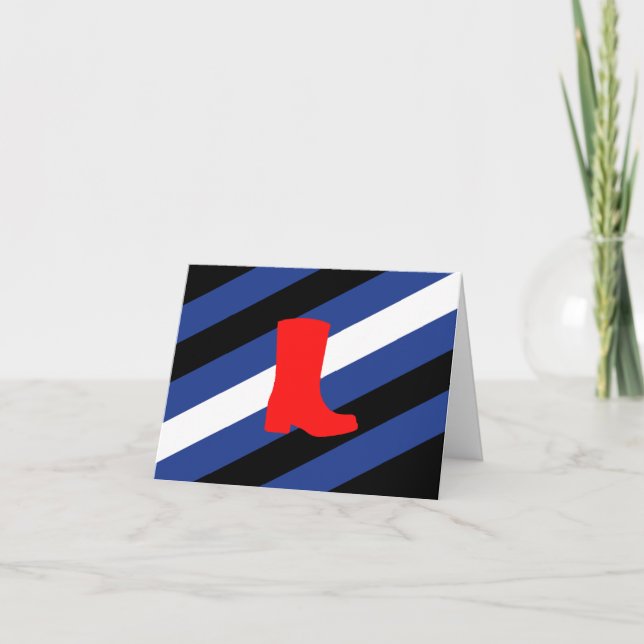 Boot Pride Flag Card (Front)