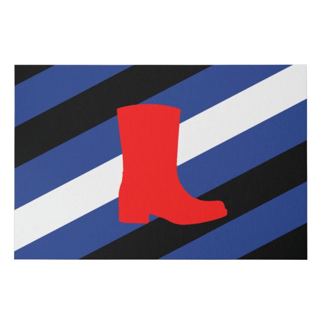 Boot Pride Flag Faux Canvas Print (Front)