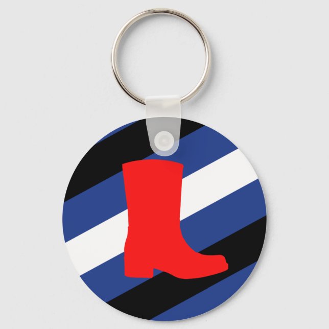 Boot Pride Flag Keychain (Front)