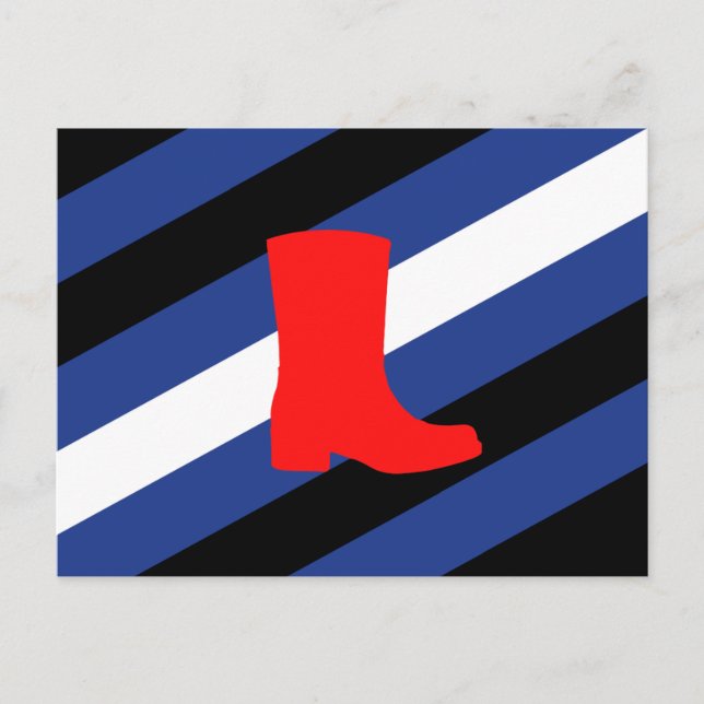 Boot Pride Flag Postcard (Front)