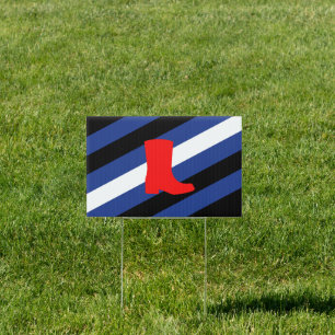 Boot Pride Flag Sign
