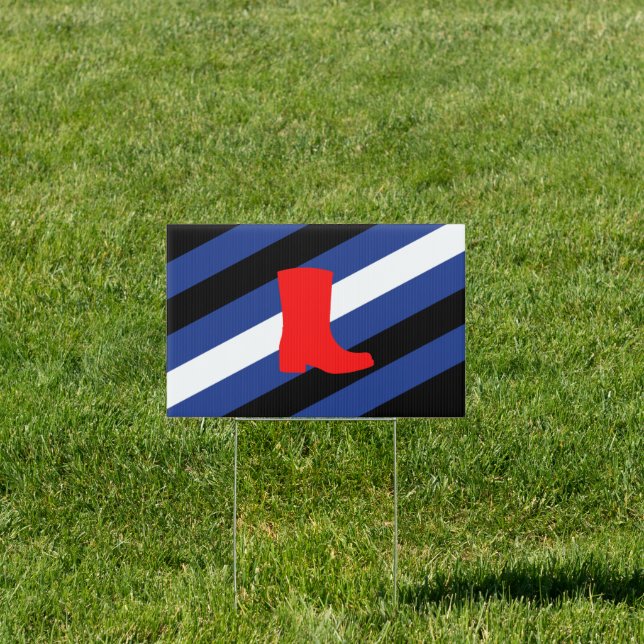 Boot Pride Flag Sign (Insitu)