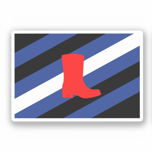 Boot Pride Flag Sticker (Front)