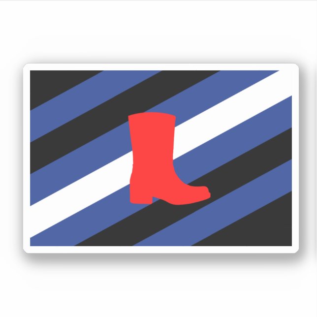 Boot Pride Flag Sticker (Front)