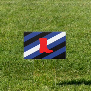 Boot Pride House Flag Sign