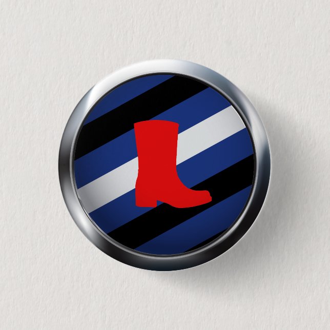 BOOT PRIDE MEDALLION PINBACK BUTTON (Front)