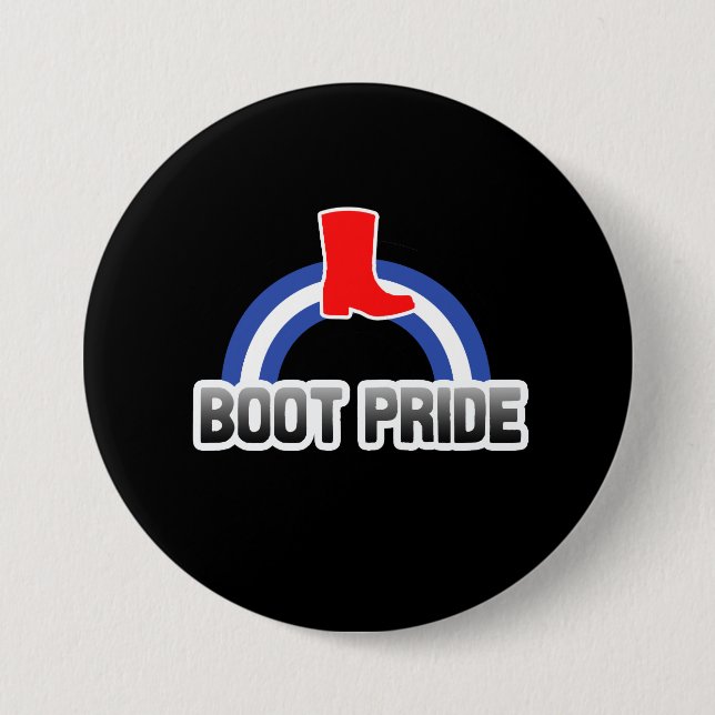 Boot Pride Pinback Button (Front)