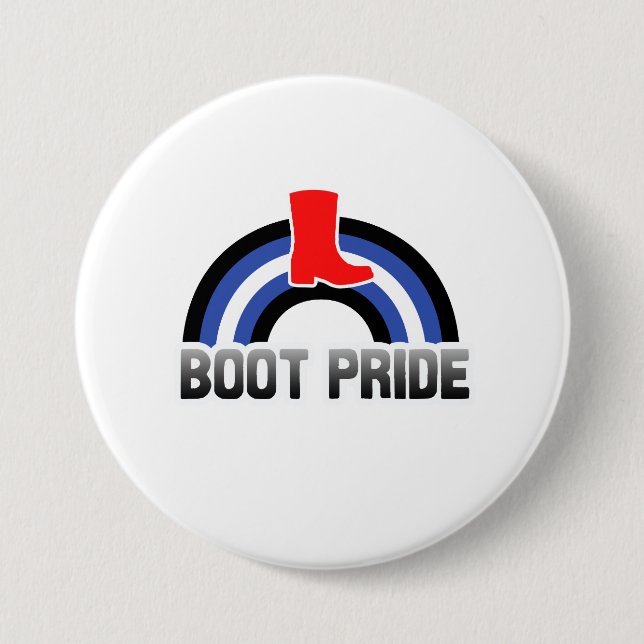 Boot Pride Pinback Button (Front)