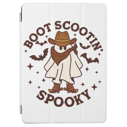 Boot Scoot Spooky Cowboy Ghost Groovy Retro Hallow iPad Air Cover