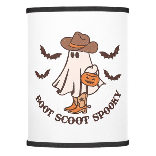 Boot Scoot Spooky Cowboy Ghost Groovy Retro Hallow Lamp Shade