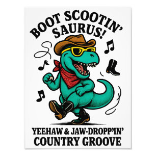 Boot Scootin’ Saurus! Photo Print