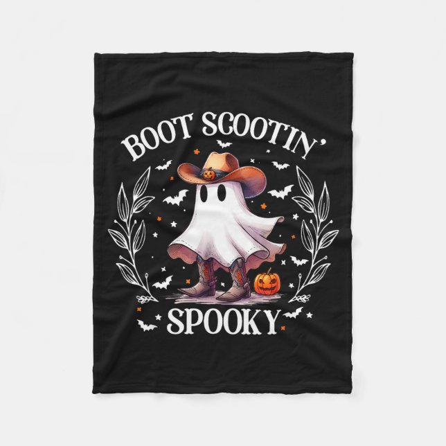 Boot Scootin Soky Retro Western Funny Halloween Cu Fleece Blanket (Front)