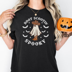 Boot Scootin Spooky Cute Halloween Ghost T-Shirt
