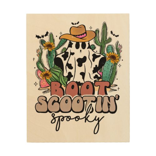 Boot Scootin_ Spooky Western Halloween Country M Wood Wall Art