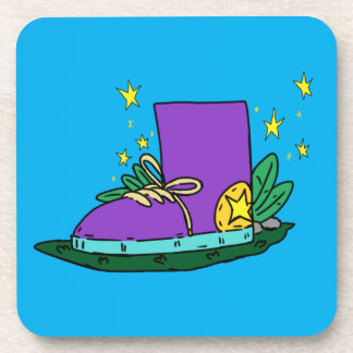 Boot shoe, illustration  beverage coaster