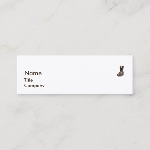Customizable Boot - Skinny Business Card Templates