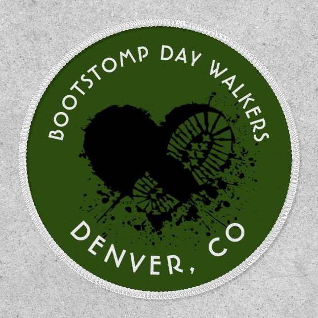 boot stomp heart club patch with location (Front)