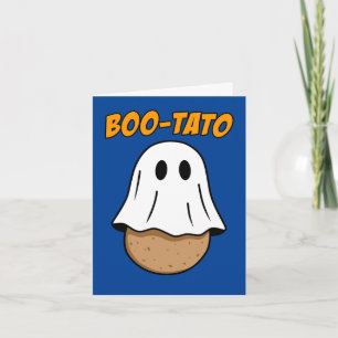 Bootato Halloween Potato Ghost Pun Holiday Card
