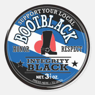 Bootblack Pride Decal Classic Round Sticker